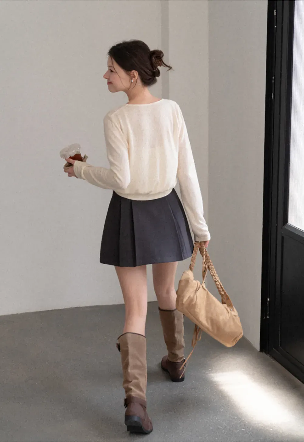 Pleated High Waist Skirt