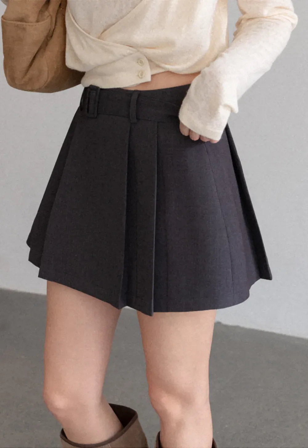 Pleated High Waist Skirt