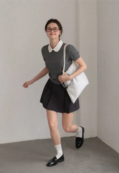 Pleated High Waist Skirt