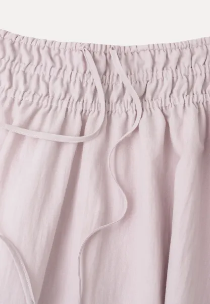 Elastic Waist Flowing Maxi Skirt