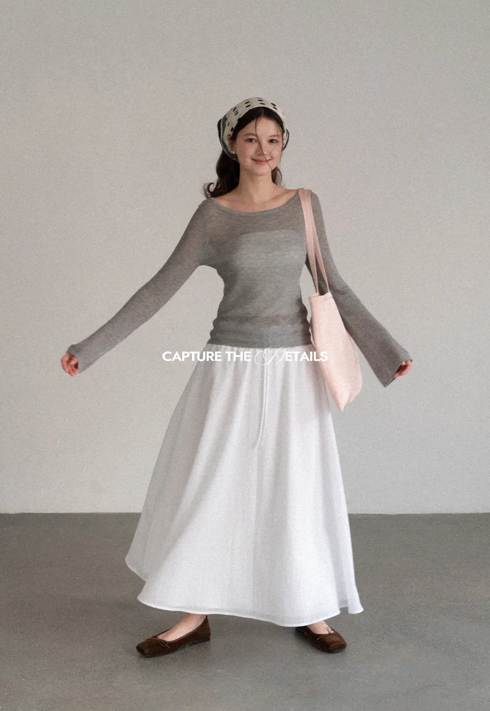 Elastic Waist Flowing Maxi Skirt