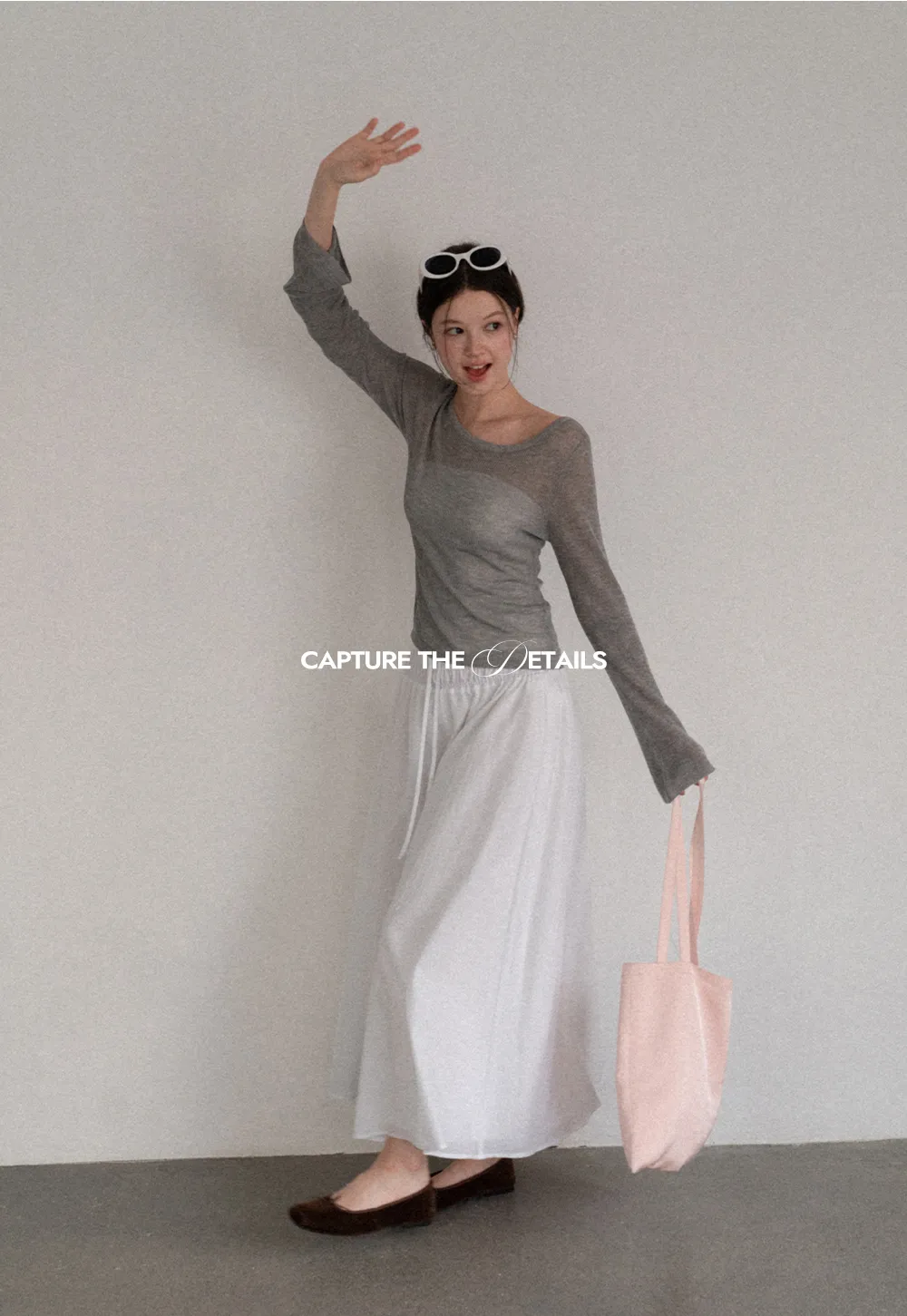 Elastic Waist Flowing Maxi Skirt