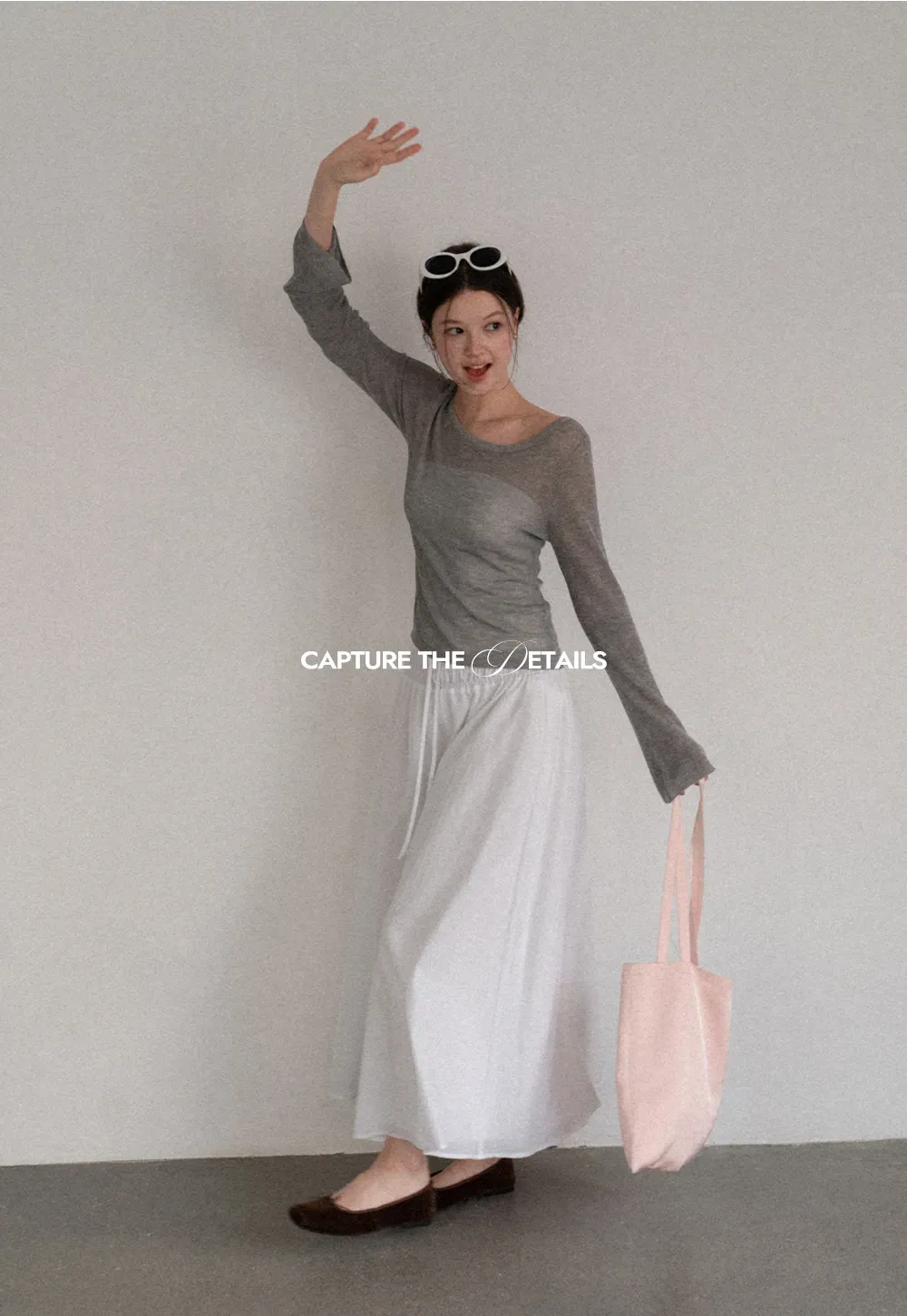 Elastic Waist Flowing Maxi Skirt