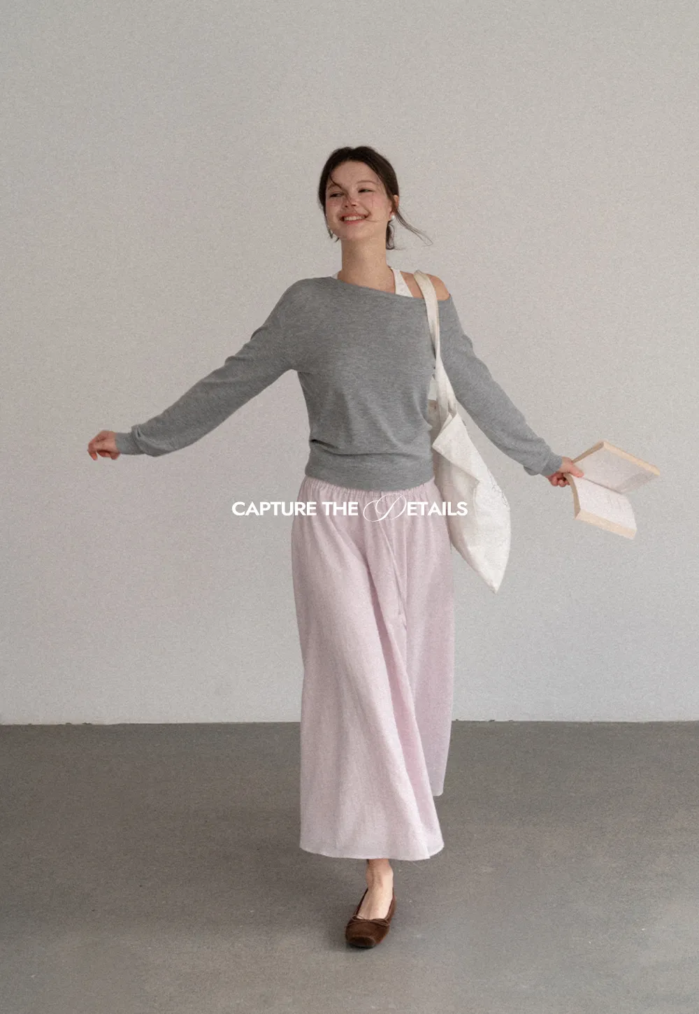 Elastic Waist Flowing Maxi Skirt