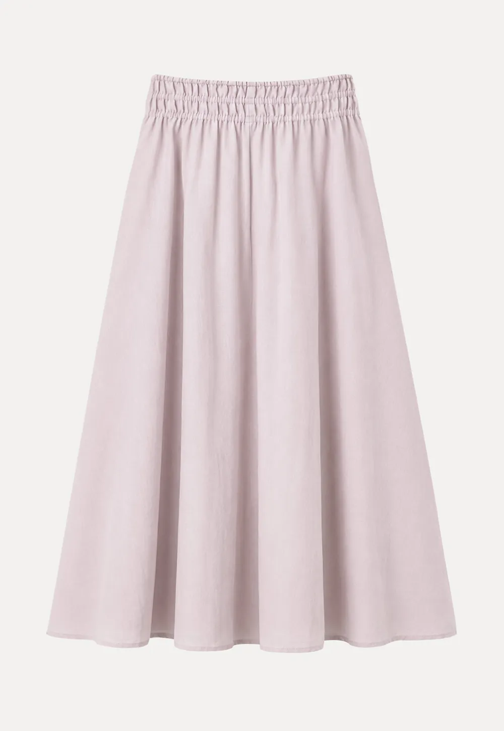 Elastic Waist Flowing Maxi Skirt
