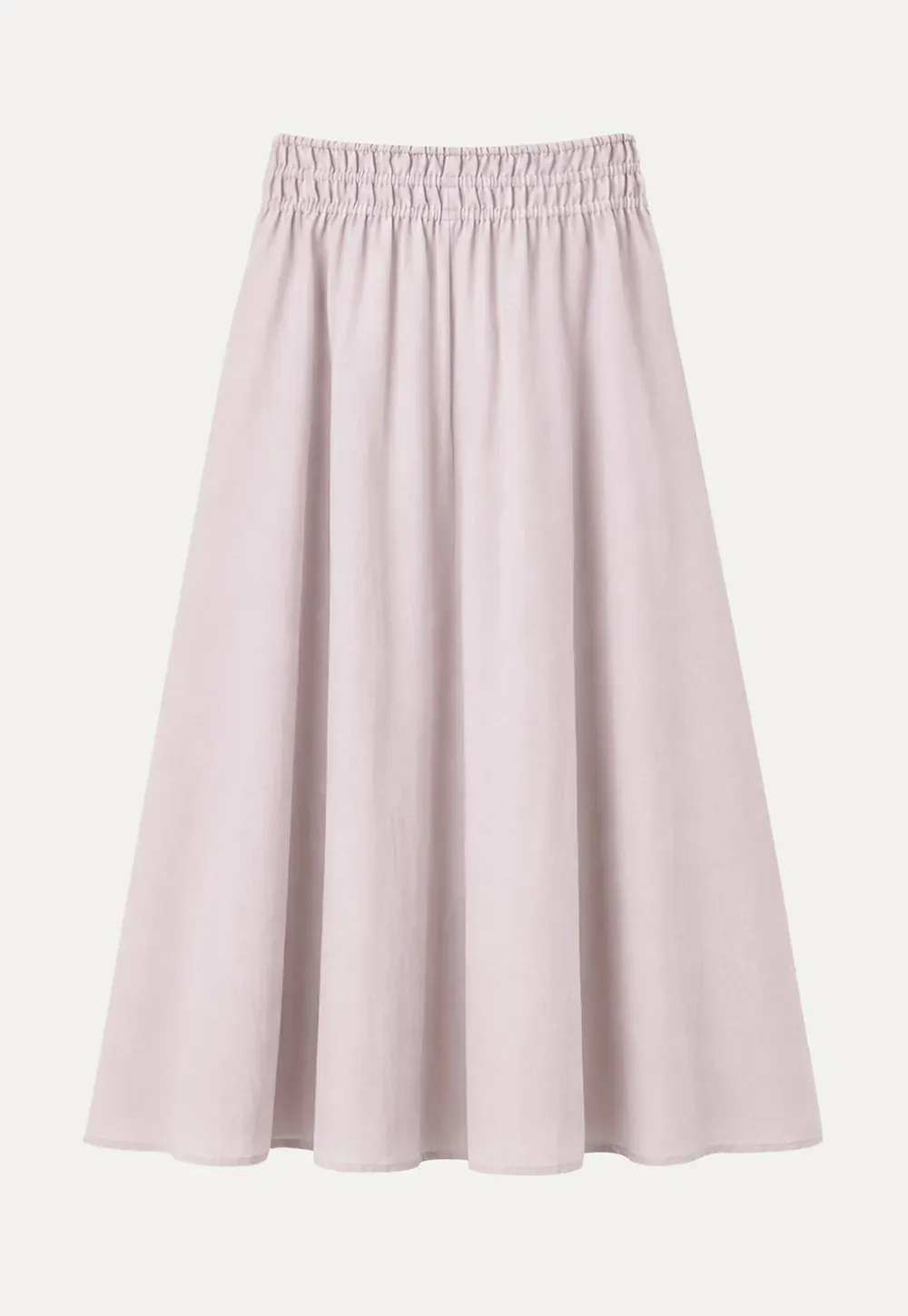 Elastic Waist Flowing Maxi Skirt