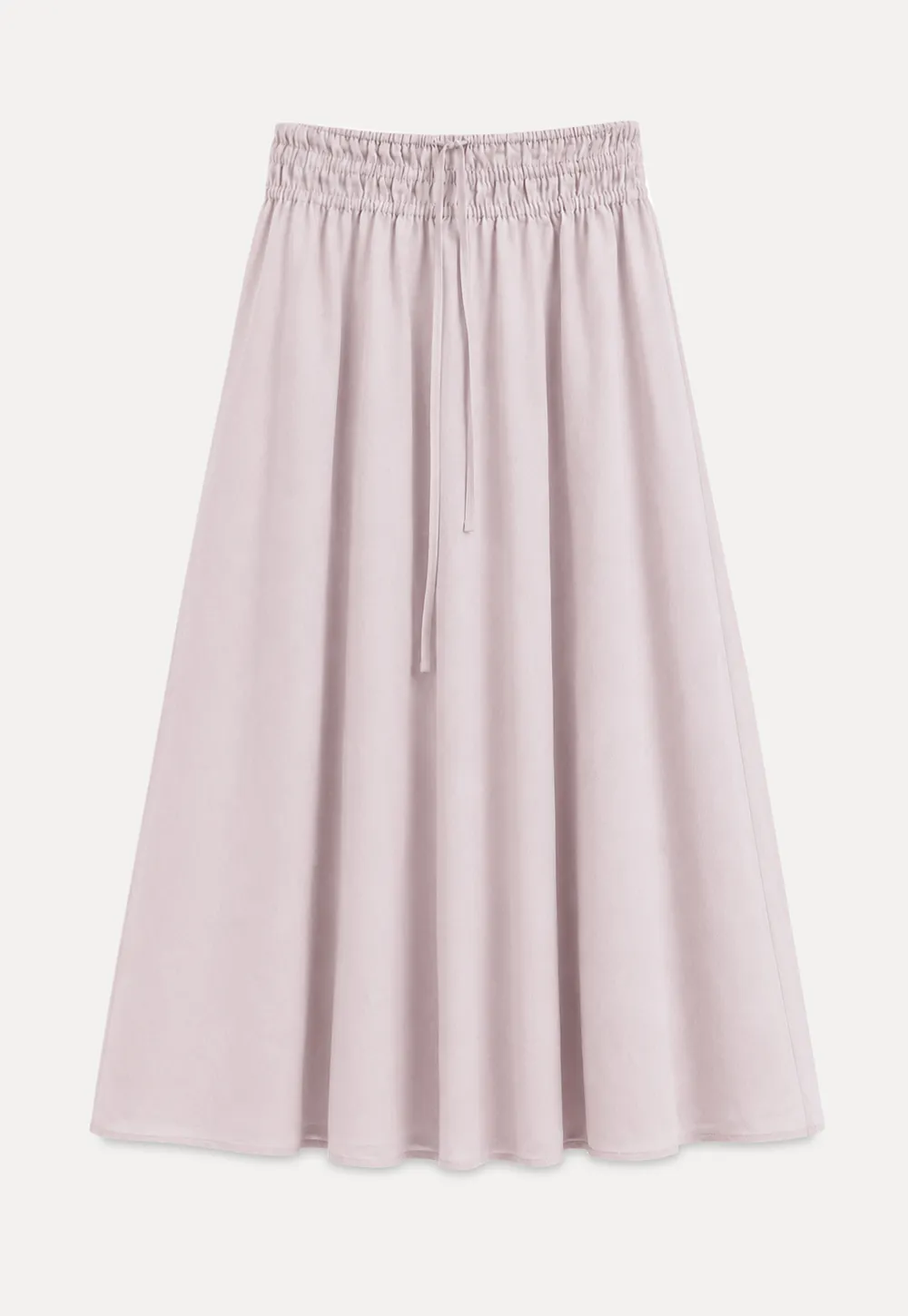 Elastic Waist Flowing Maxi Skirt