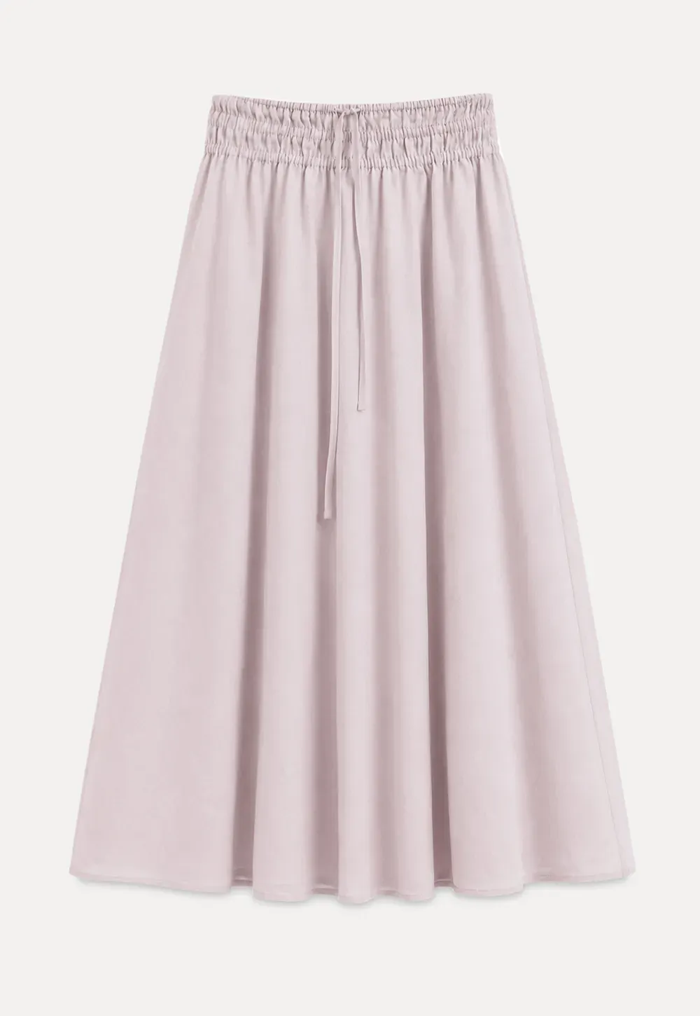 Elastic Waist Flowing Maxi Skirt
