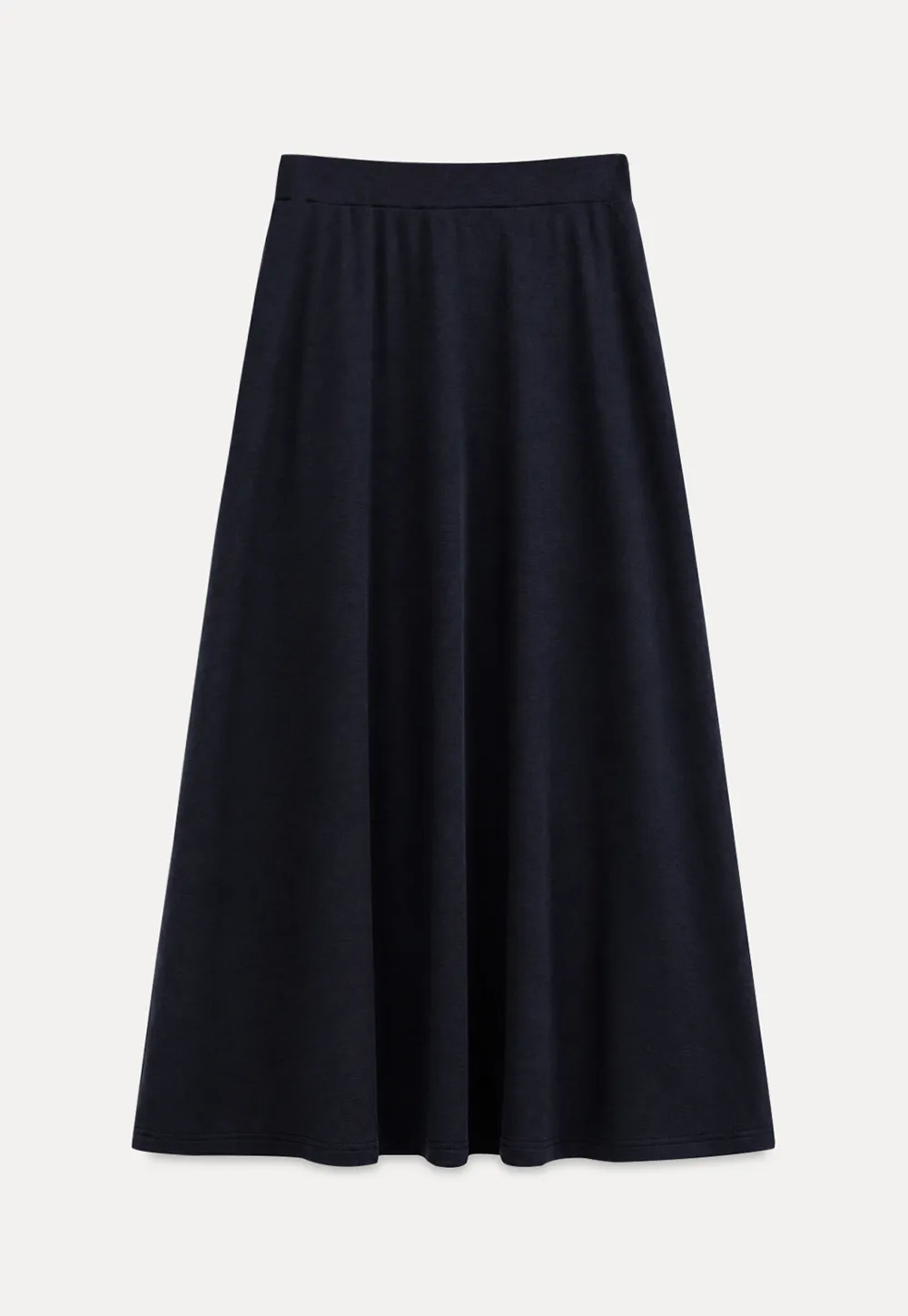 Asymmetrical One Shoulder Top and Flowing Midi Skirt