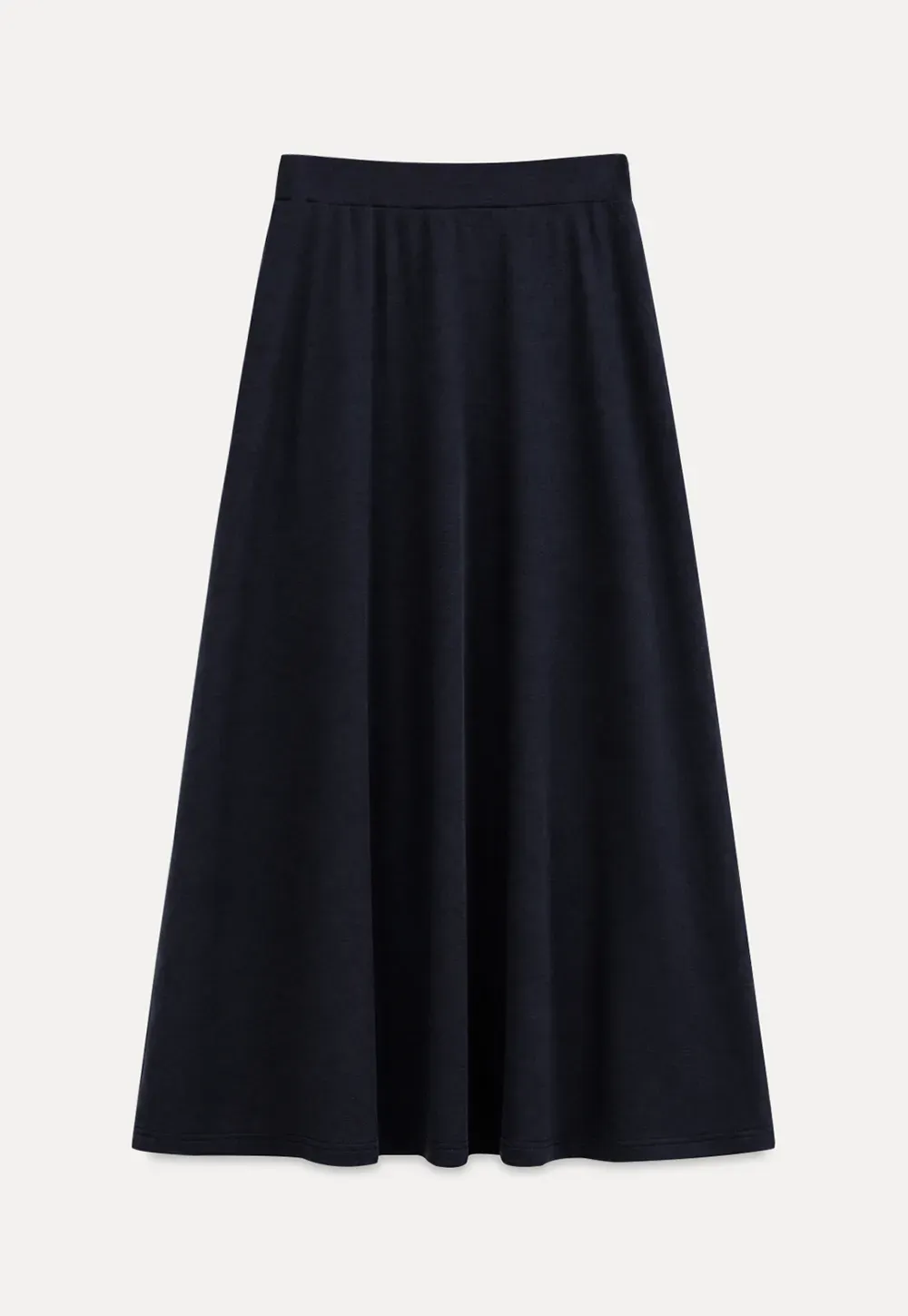 Asymmetrical One Shoulder Top and Flowing Midi Skirt