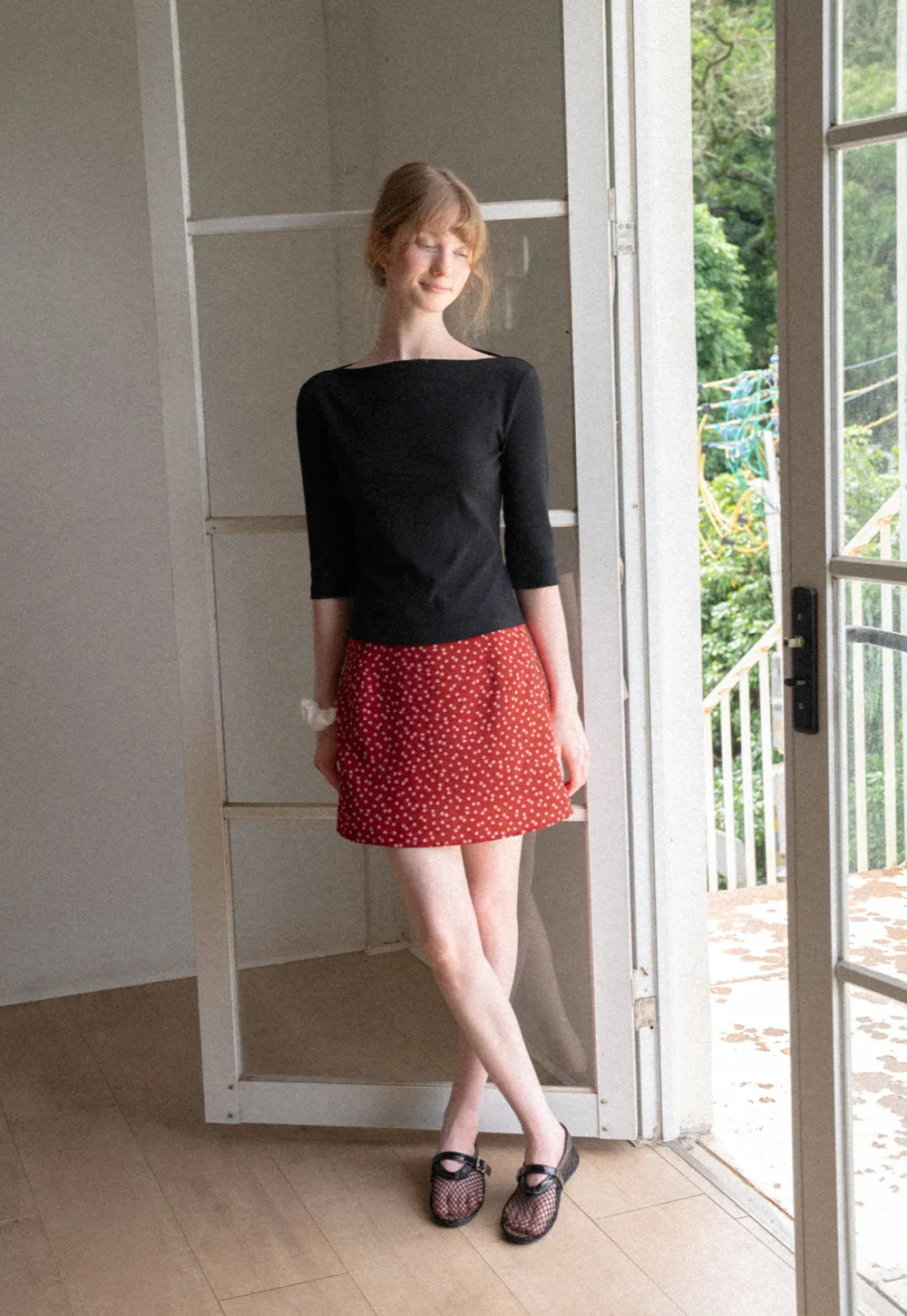 Floral Print A-Line Mini Skirt