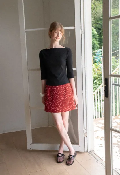 Floral Print A-Line Mini Skirt