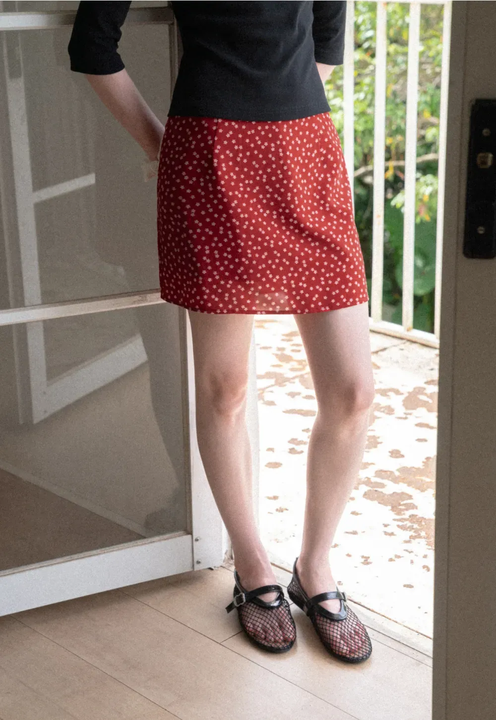 Floral Print A-Line Mini Skirt