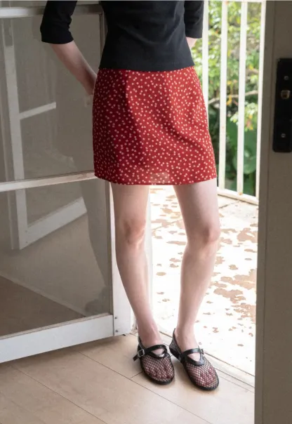 Floral Print A-Line Mini Skirt