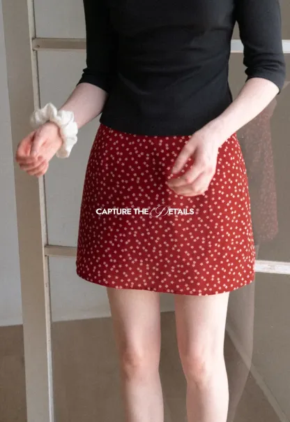 Floral Print A-Line Mini Skirt