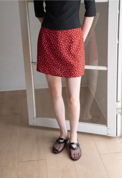 Floral Print A-Line Mini Skirt
