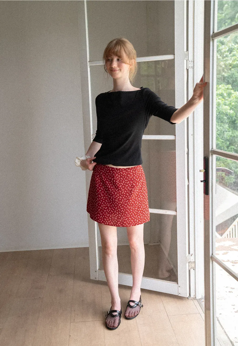 Floral Print A-Line Mini Skirt