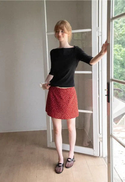 Floral Print A-Line Mini Skirt