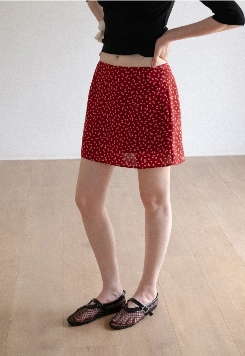 Floral Print A-Line Mini Skirt