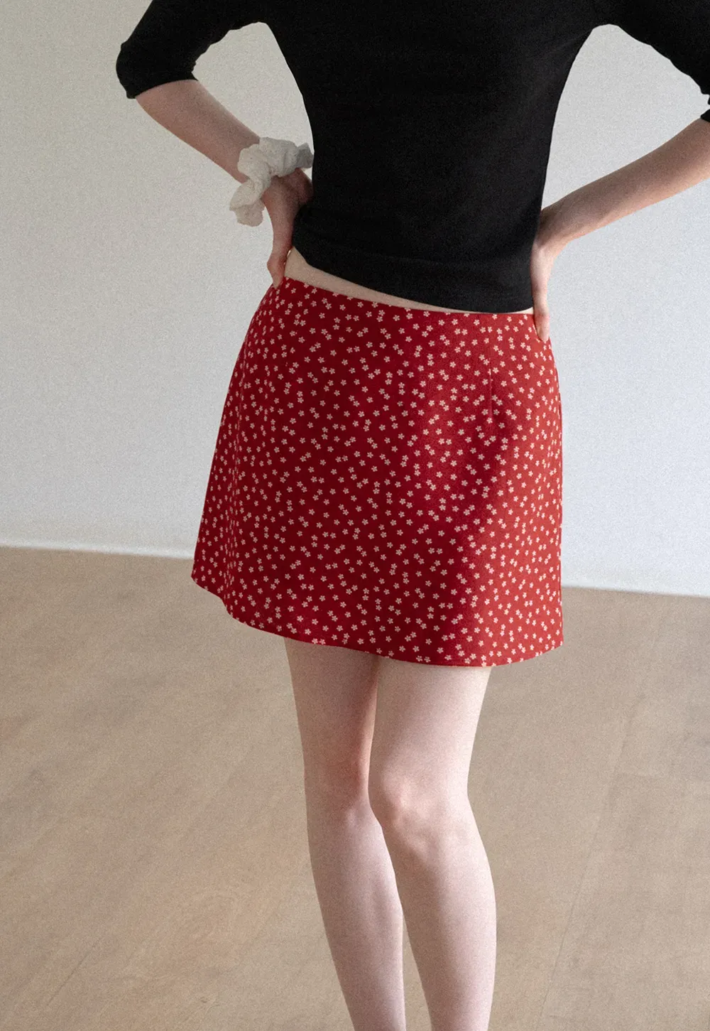 Floral Print A-Line Mini Skirt