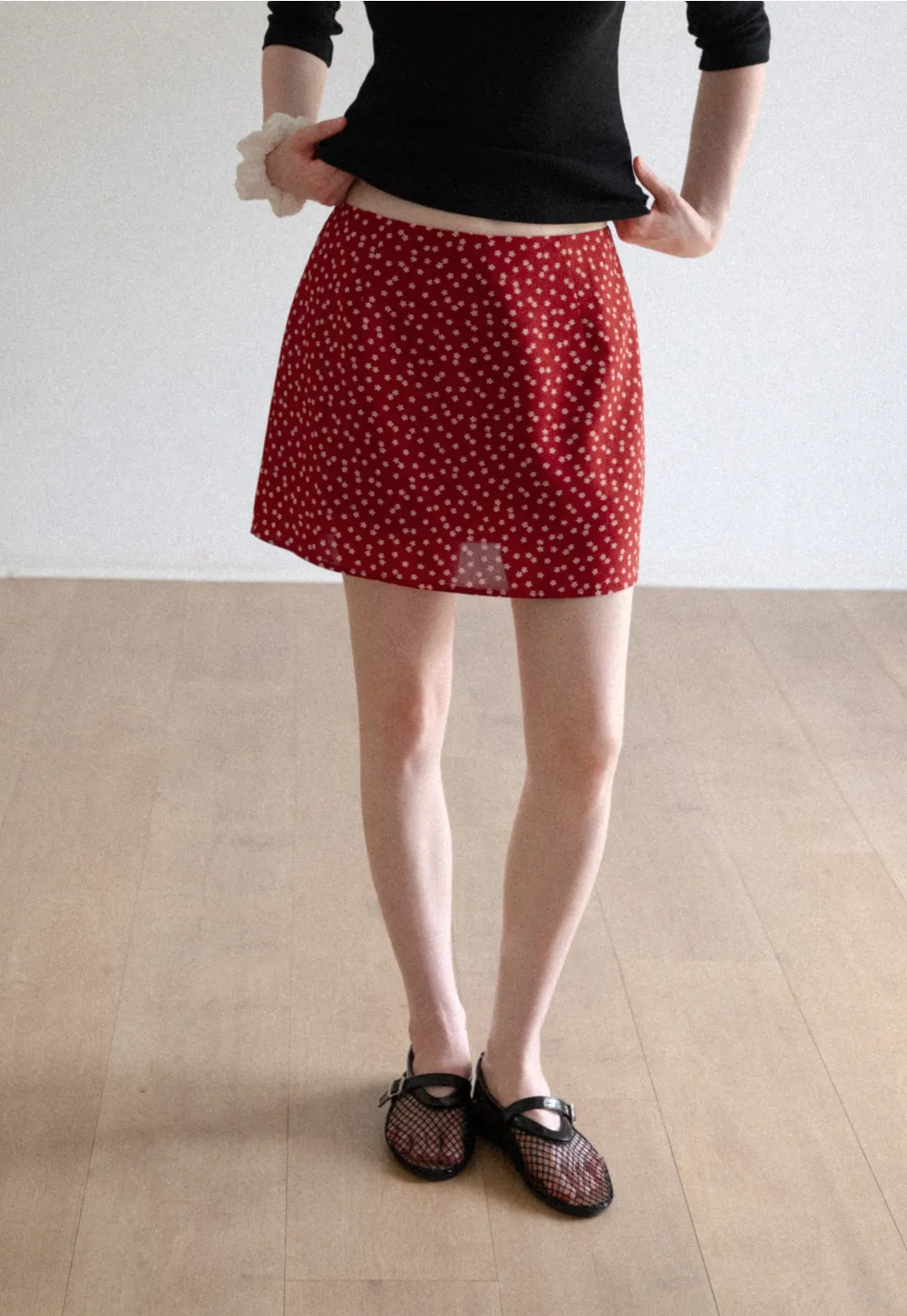 Floral Print A-Line Mini Skirt
