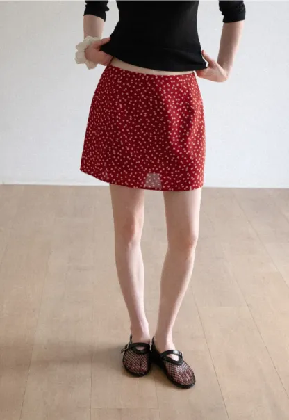 Floral Print A-Line Mini Skirt