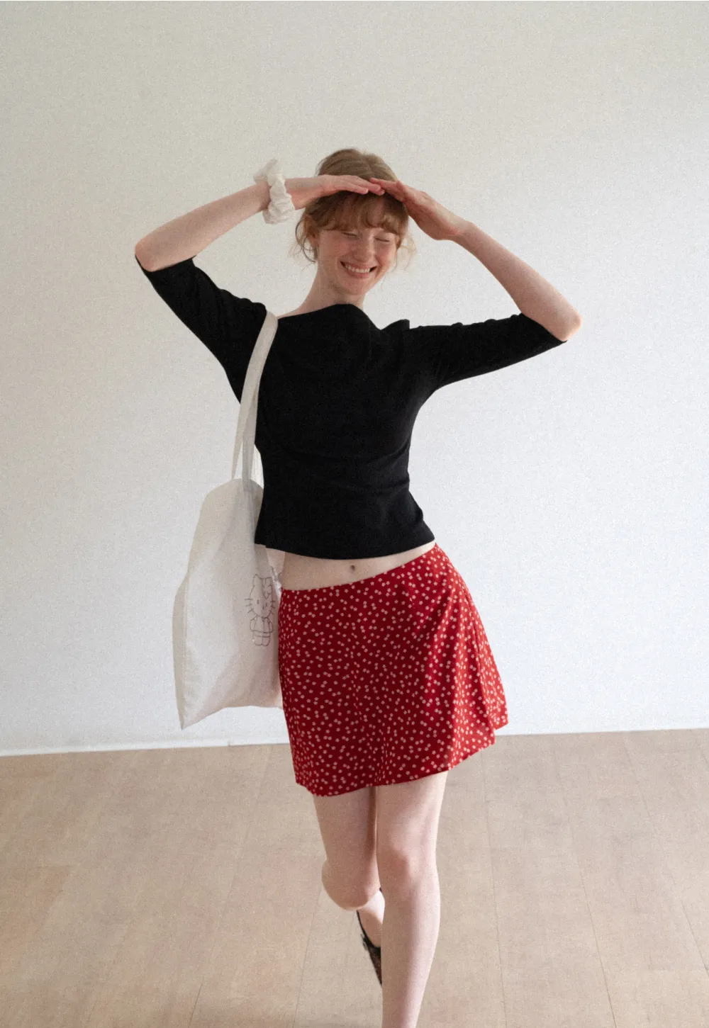 Floral Print A-Line Mini Skirt