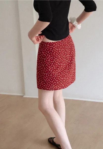 Floral Print A-Line Mini Skirt