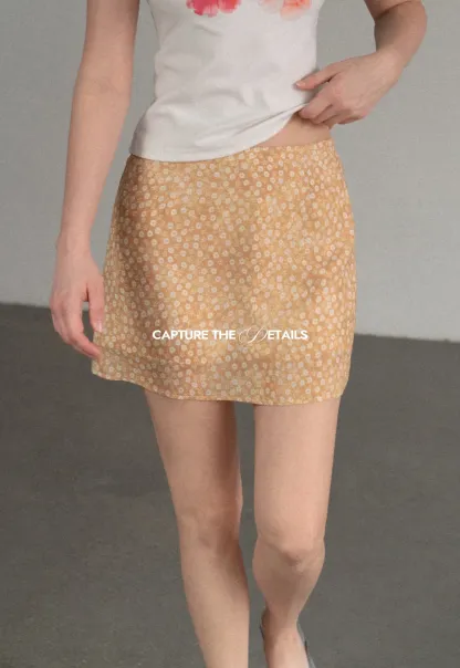 Floral Print A-Line Mini Skirt