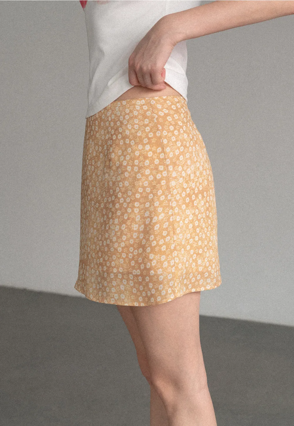 Floral Print A-Line Mini Skirt