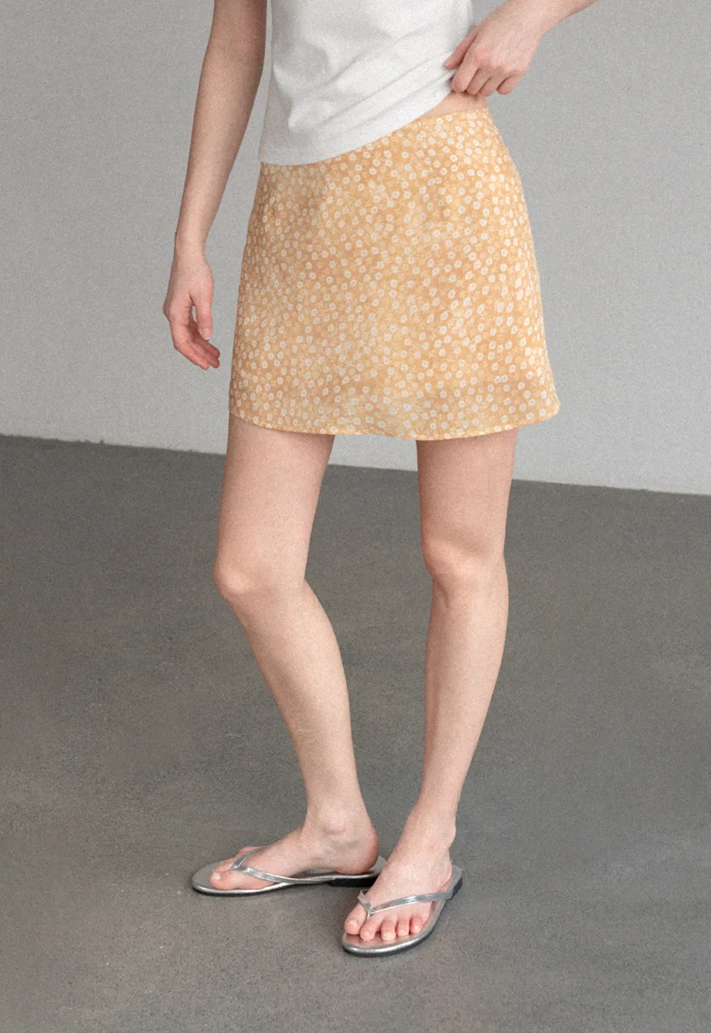 Floral Print A-Line Mini Skirt
