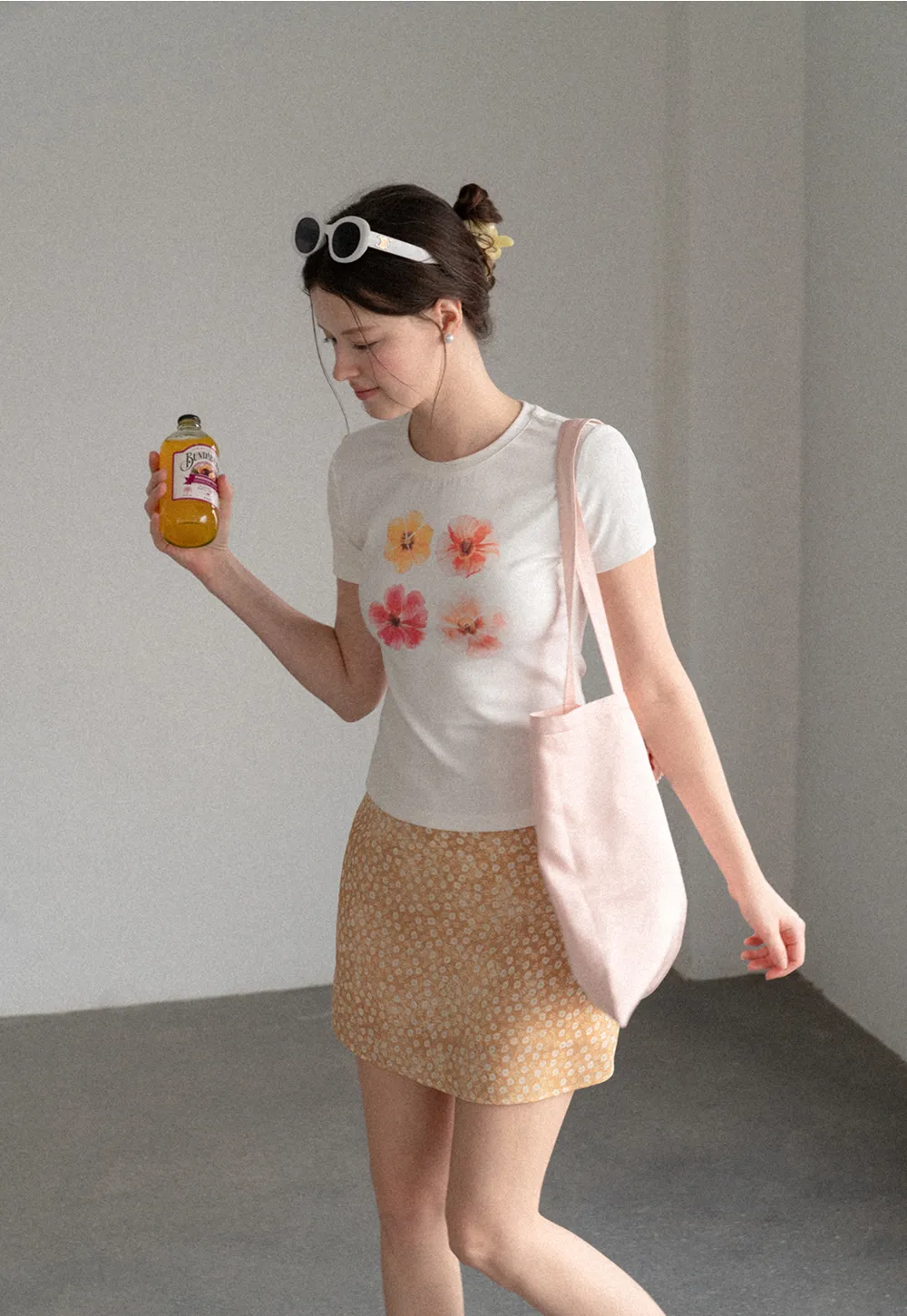 Floral Print A-Line Mini Skirt