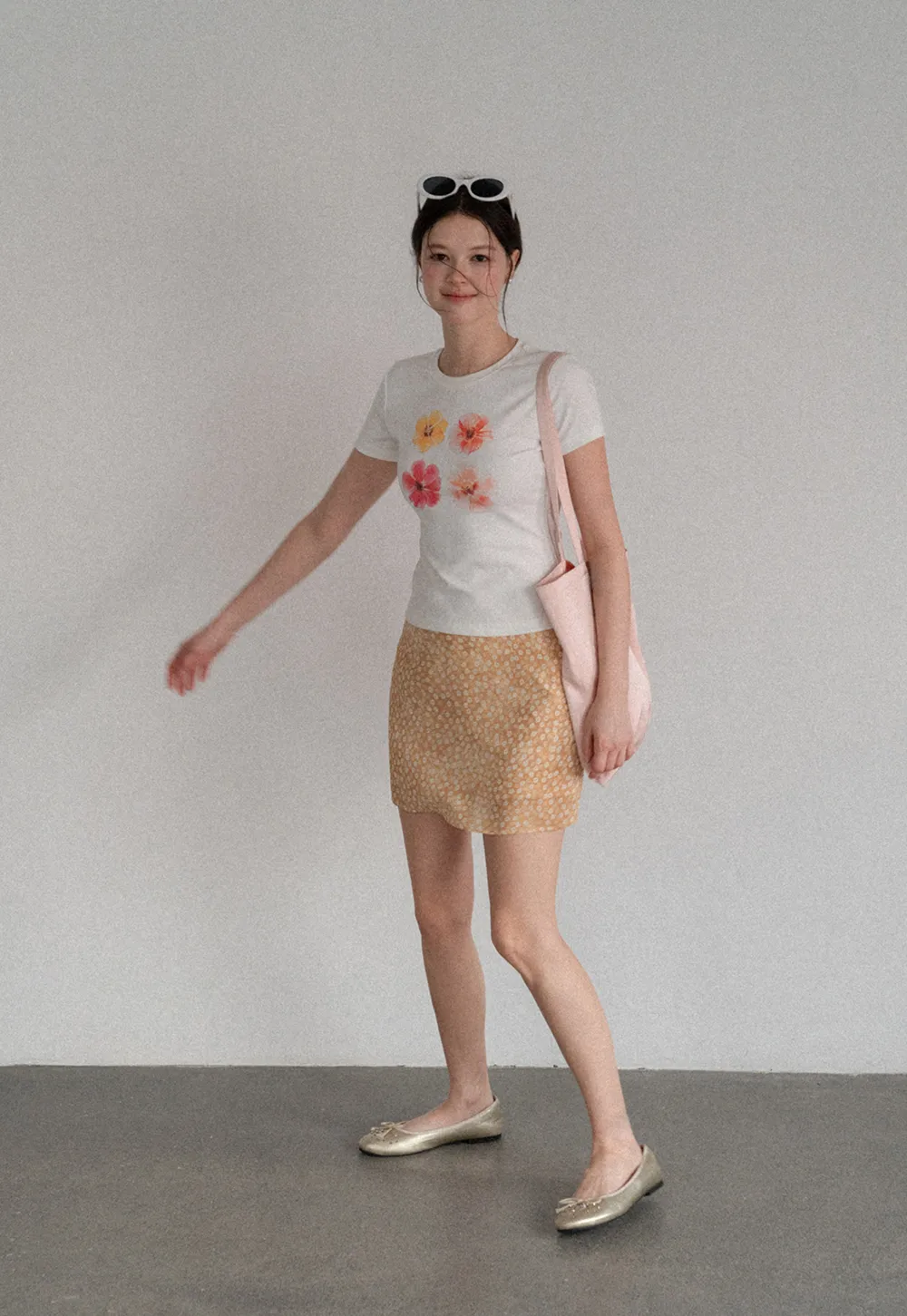 Floral Print A-Line Mini Skirt