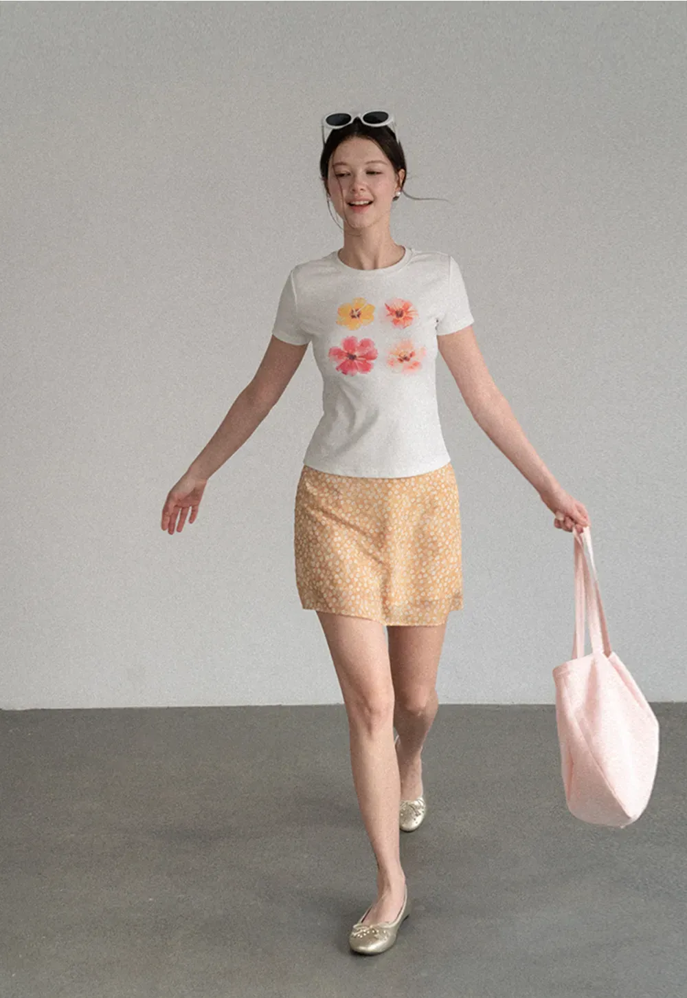 Floral Print A-Line Mini Skirt