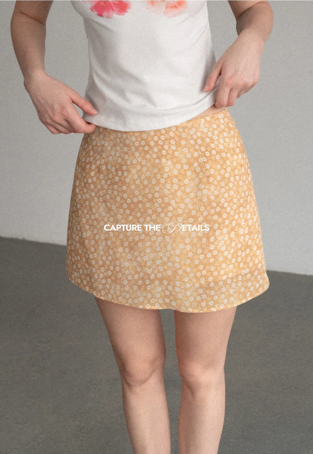 Floral Print A-Line Mini Skirt