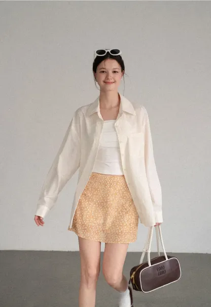 Floral Print A-Line Mini Skirt
