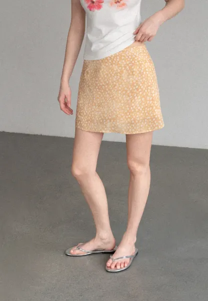 Floral Print A-Line Mini Skirt