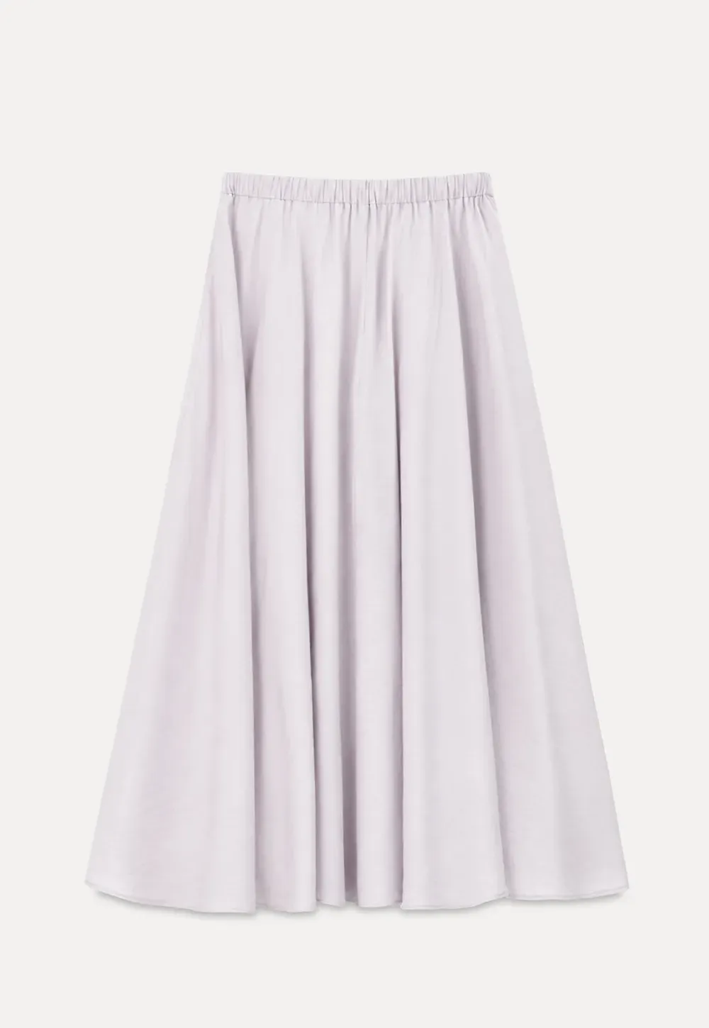Flowy A-Line Midi Skirt with High Waist