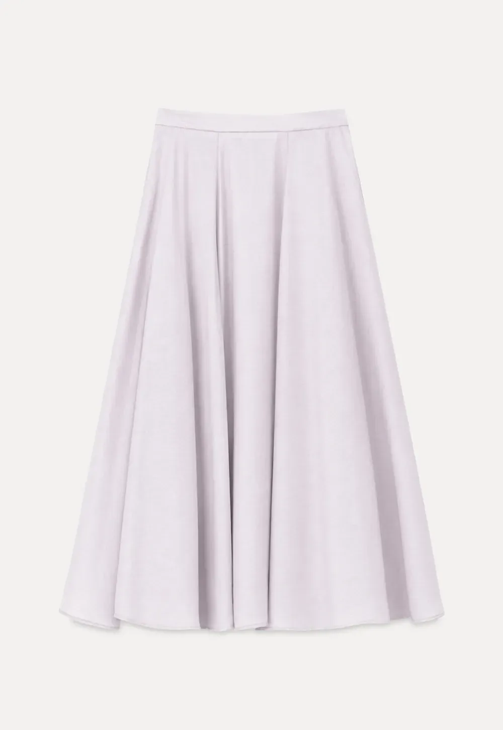 Flowy A-Line Midi Skirt with High Waist