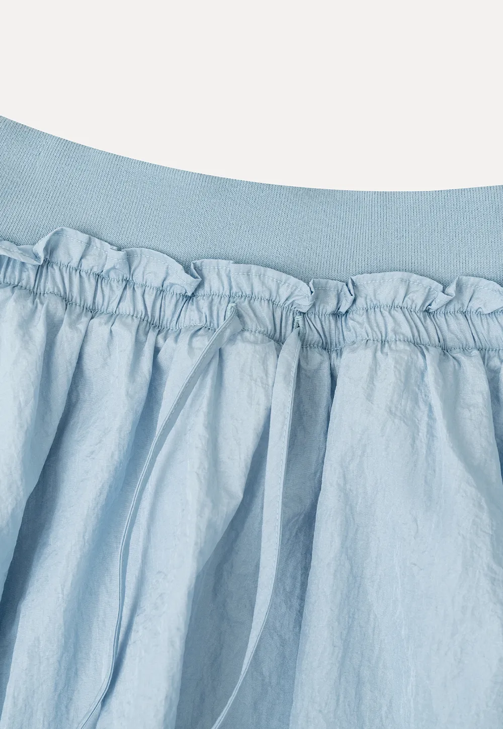 High Waist Elastic Waist Flared Skirt