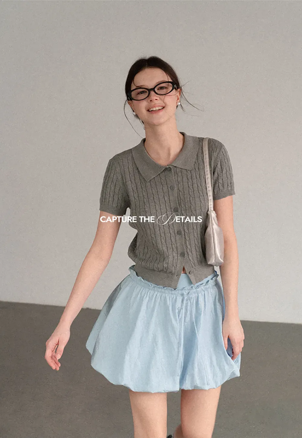 High Waist Elastic Waist Flared Skirt