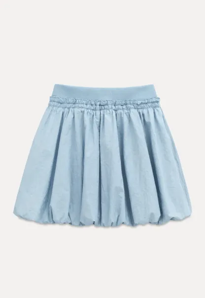 High Waist Elastic Waist Flared Skirt