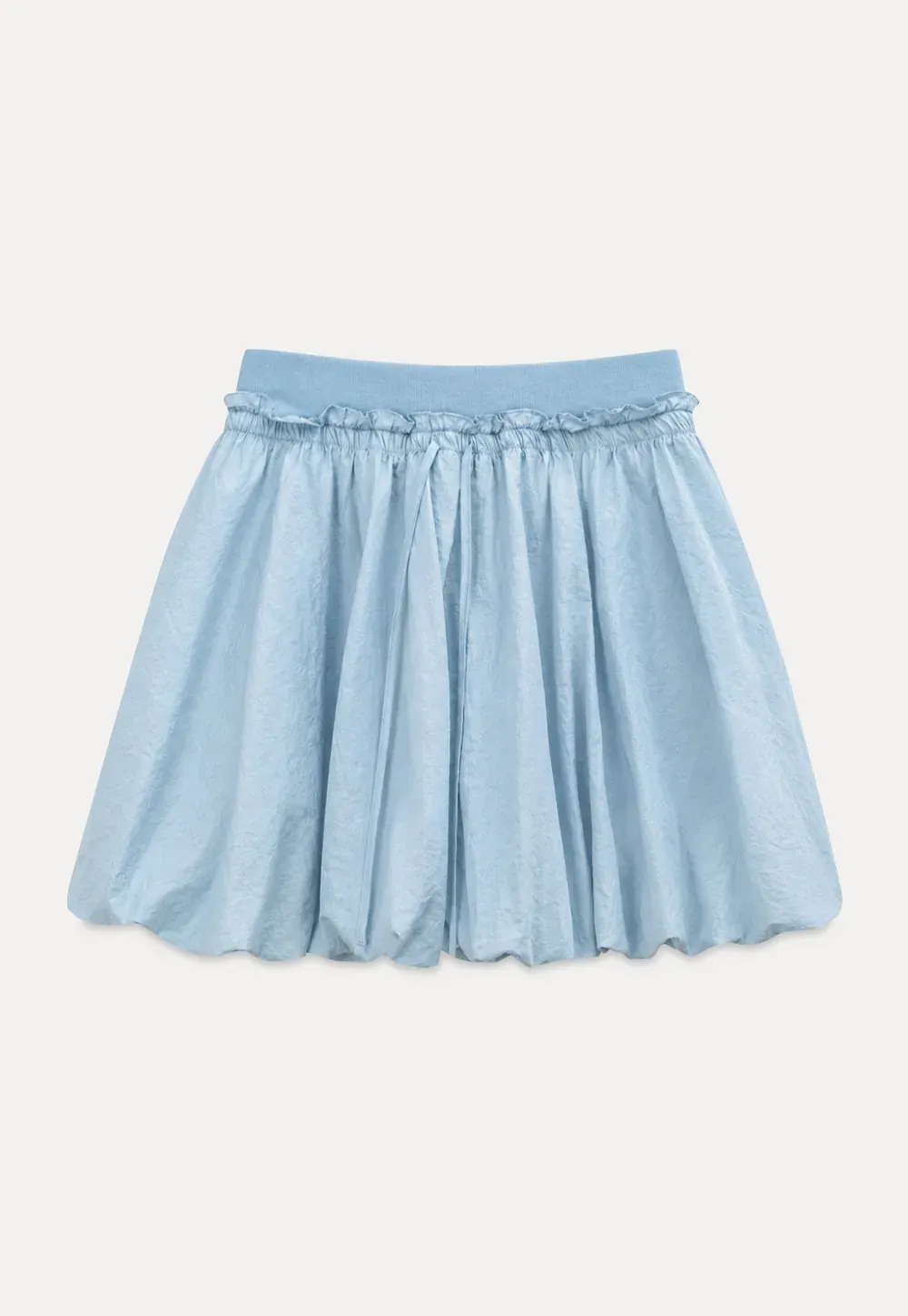 High Waist Elastic Waist Flared Skirt