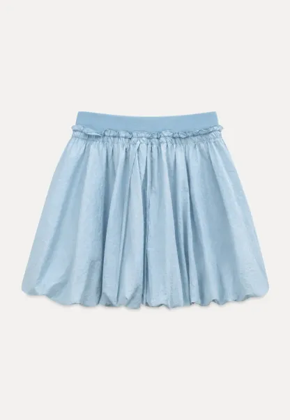 High Waist Elastic Waist Flared Skirt