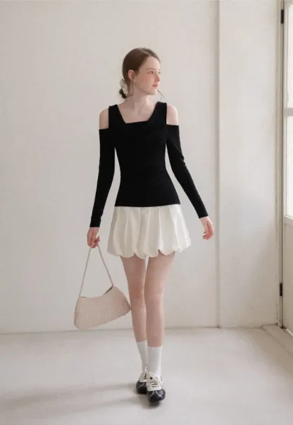 Pleated High Waist Skirt