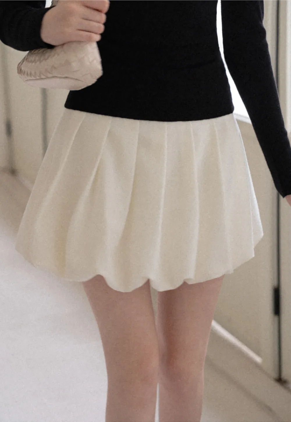 Pleated High Waist Skirt