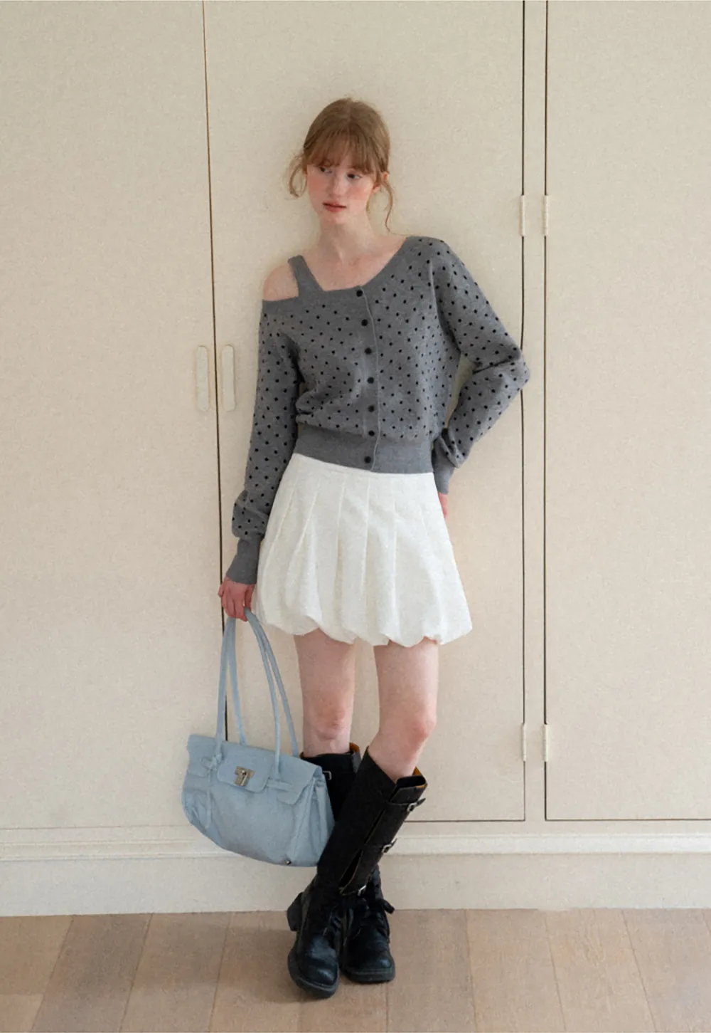 Pleated High Waist Skirt