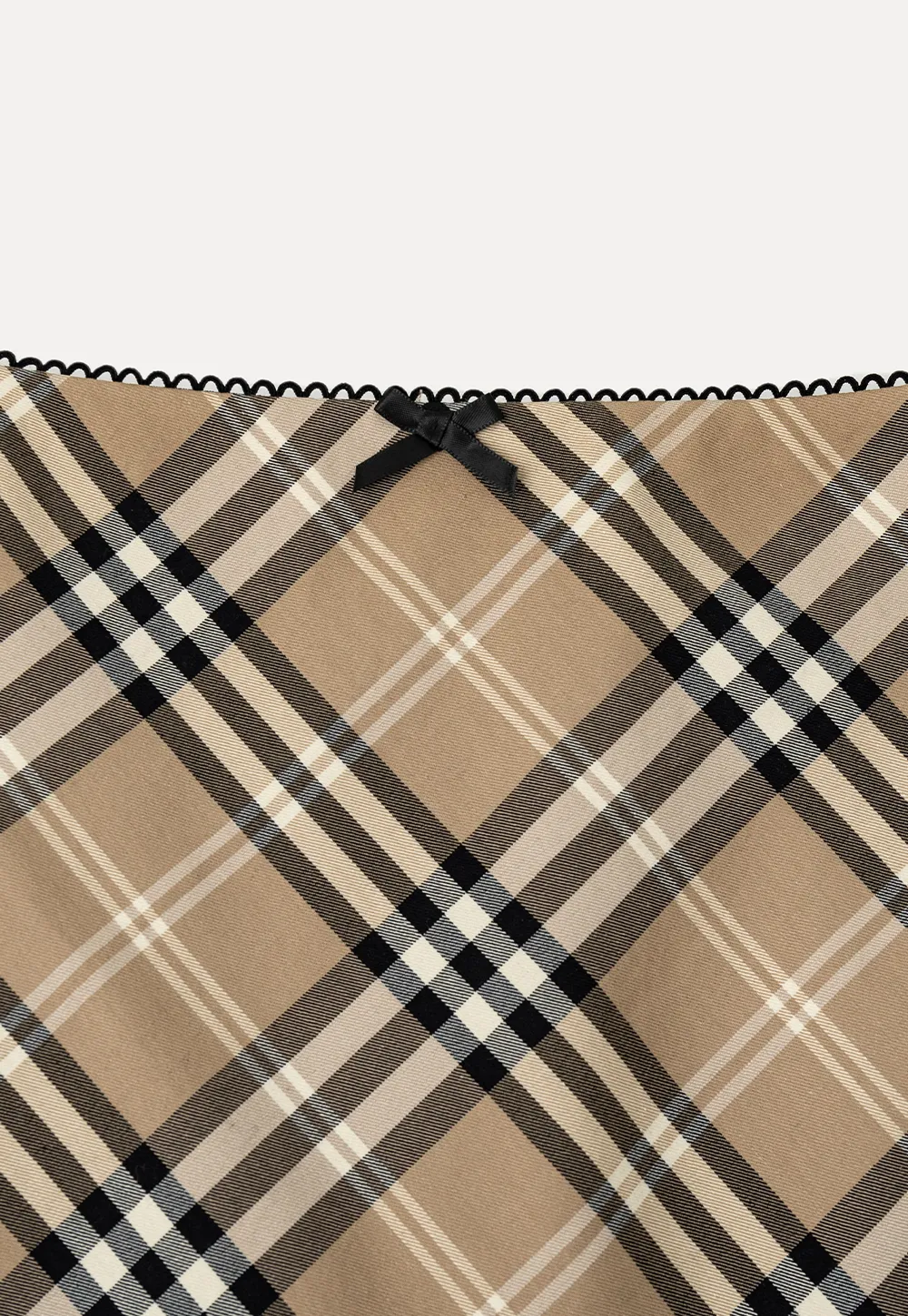 Plaid Pattern High Waist Mini Skirt
