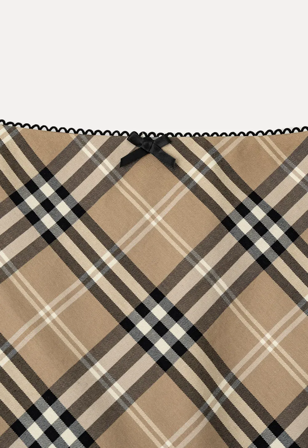 Plaid Pattern High Waist Mini Skirt