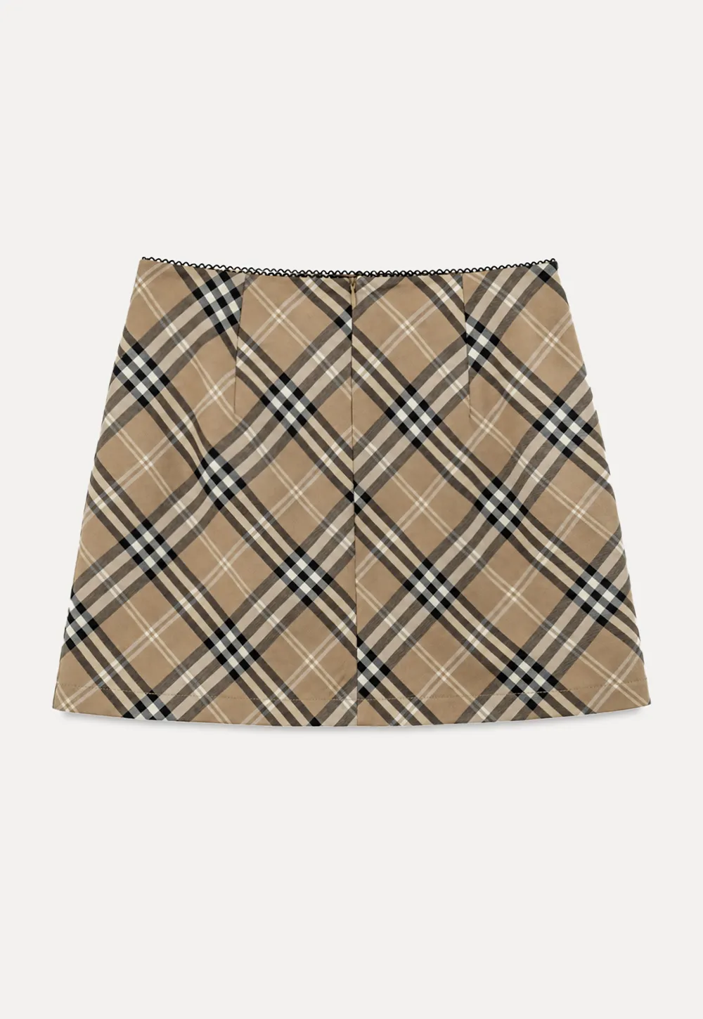 Plaid Pattern High Waist Mini Skirt